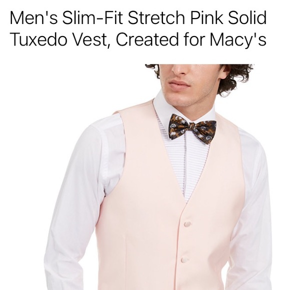 Alfani men’s 3 piece Tuxedo/suit , light Peach 46R - Picture 2 of 9